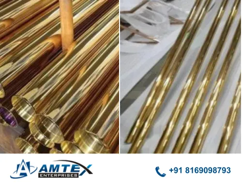 stainless steel golden pipe